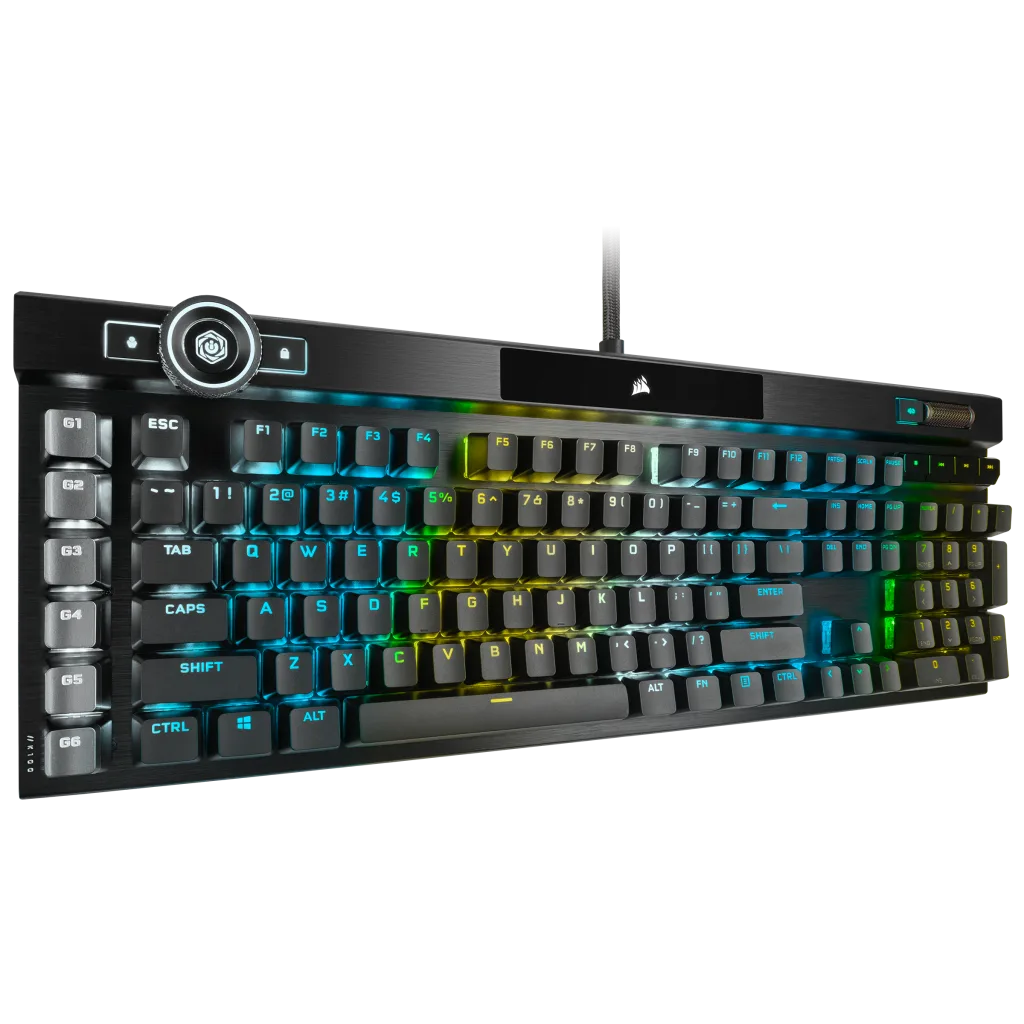 K100 RGB Optical-Mechanical Gaming Keyboard — CORSAIR OPX Switch — Black